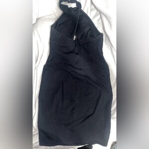 Elegant Black Halter Dress